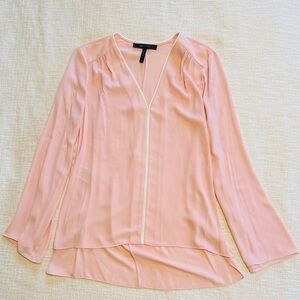 Like New BCBGMaxAzria Blush Pink V-Neck Blouse
